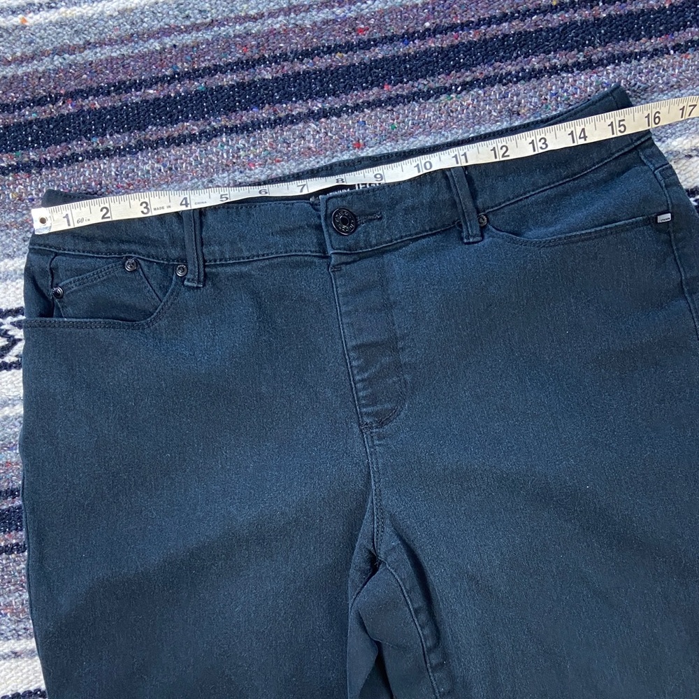 Chico's Sz 0.5 Platinum Jegging Faded Black Skinny Jeans Stretch Jeggings Sz 6 - Picture 4 of 11
